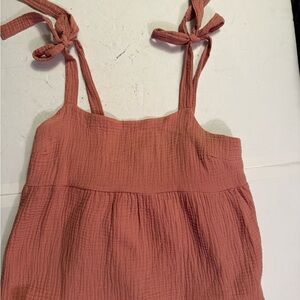 Audrey 3+1 Terracotta Sleeveless Top